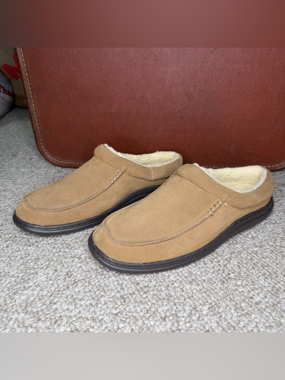 NWT L. B. Evans suede leather clog slipper